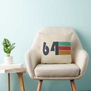 Born in 1964 vintage birthday gift cushion