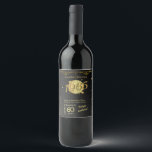 Born in 1965 60th birthday party wine label<br><div class="desc">Check out this fabulous,  funny bright black and gold born in 1965 60th birthday party wine label,  starring a golden disco ball! You can jazz it up by adding a slogan and tweaking the gold text options to match your style. Let the party begin!</div>