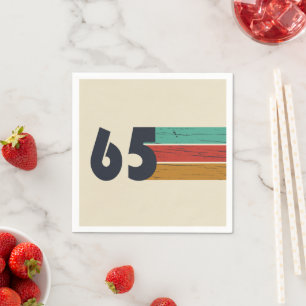 Born in 1965 vintage 60th birthday party napkin