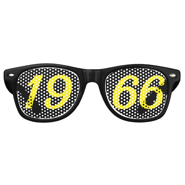 Born in 1966 60th birthday fun shades sunglasses (Front)