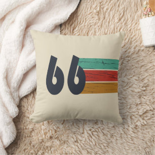 Born in 1966 vintage 60th birthday gift cushion