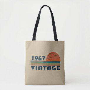 Born in 1967 vintage birthday gift tote bag