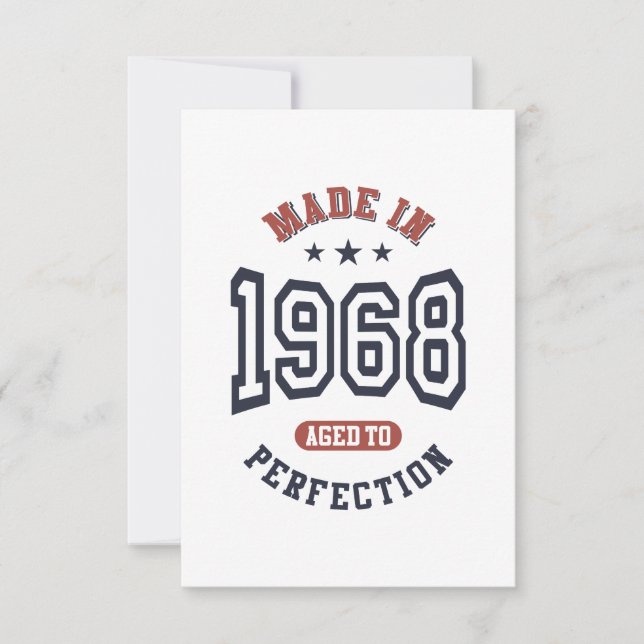 Born in 1968 Birthday RSVP Card (Front)