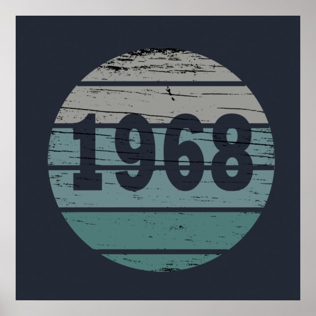 born in 1968 vintage poster (Front)