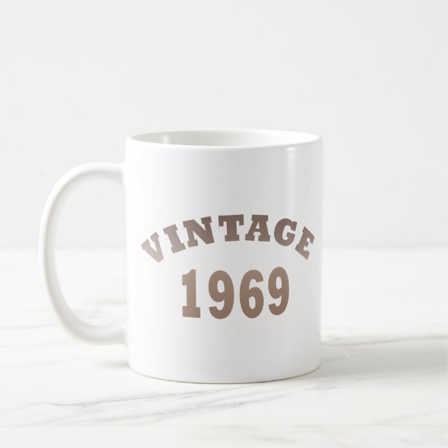 Born in 1969 vintage birthday coffee mug (Left)