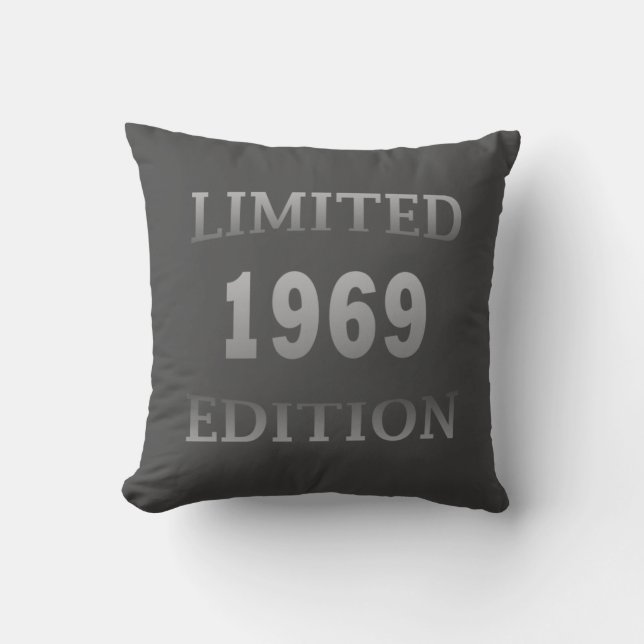born in 1969 vintage birthday cushion (Front)