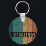 Born in 1969 vintage birthday gift key ring<br><div class="desc">You can add some originality with this limited edition, premium quality, and original, classy, retro, and vintage-looking birthday graphic design with a cool typography font. This is a great gift idea for men, women, husbands, wives, girlfriends, and boyfriends who will love this one-of-a-kind piece of art. Unique and funny holiday...</div>