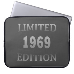 born in 1969 vintage birthday laptop sleeve