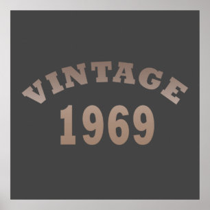 Born in 1969 vintage birthday poster