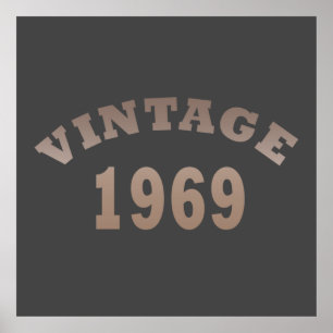 Born in 1969 vintage birthday poster
