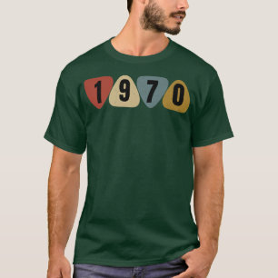 Born In 1970 Guitarist Guitar Pick Music Birthday T-Shirt