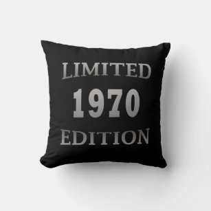 Born in 1970 limited edition birthday cushion