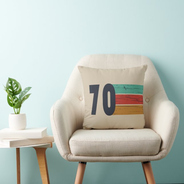 Born in 1970 vintage birthday gift cushion (Chair)