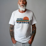 Born in 1970 vintage birthday gift T-Shirt<br><div class="desc">You can add some originality to your wardrobe collection with this vintage classic birthday graphic design with awesome typography font lettering, It is a great gift for men, women, husbands, wife, girlfriend, and a boyfriend who will love this one-of-a-kind artwork. Amazing and funny holiday present for your happy birthday party....</div>