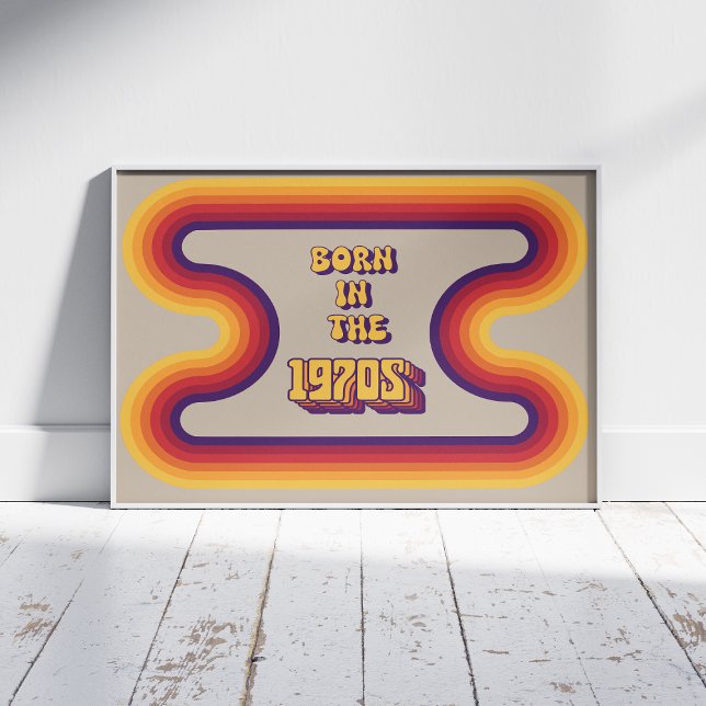 Born in 1970s, Millennials, Gen X, Birth Year Poster (Creator Uploaded)