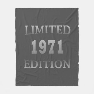 Born in 1971 53rd birthday fleece blanket