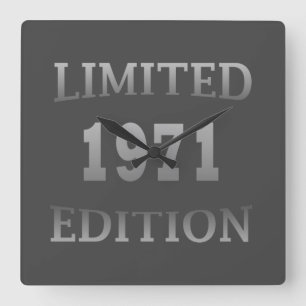 Born in 1971 53rd birthday square wall clock