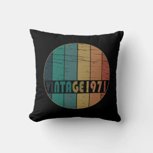 Born in 1971 vintage birthday gift cushion