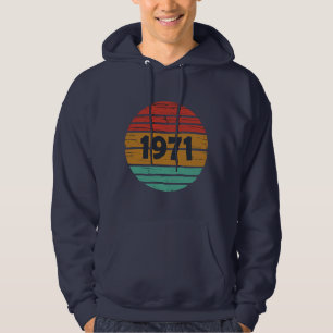 Born in 1971 vintage birthday gift hoodie