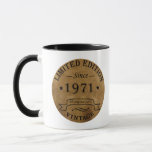 Born in 1971 vintage birthday mug<br><div class="desc">You can add some originality with this limited edition, premium quality, and original, classy, retro, and vintage-looking birthday graphic design with a cool typography font. This is a great gift idea for men, women, husbands, wives, girlfriends, and boyfriends who will love this one-of-a-kind piece of art. Unique and funny holiday...</div>