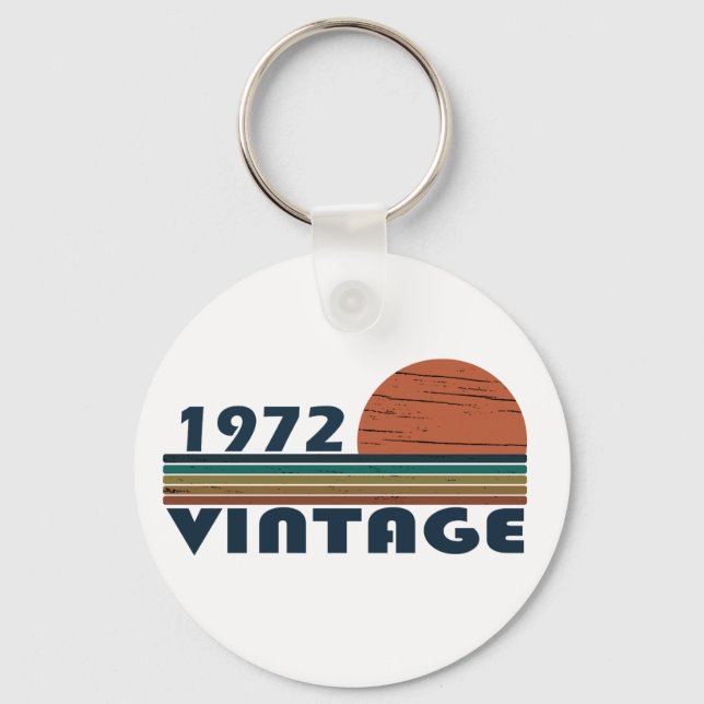 Born in 1972 classic sunset key ring (Front)