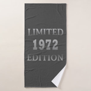Born in 1972 Elegant Modern Birthday Gift Bath Towel