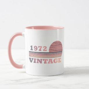 Born in 1972 elegant modern vintage birthday gift mug