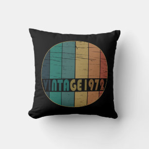 Born in 1972 vintage birthday gift cushion