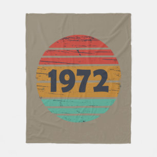 Born in 1972 vintage birthday gift fleece blanket