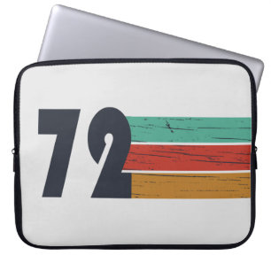 born in 1972 vintage birthday gift laptop sleeve
