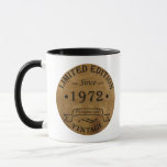born in 1972 vintage birthday mug<br><div class="desc">You can add some originality with this limited edition, premium quality, and original, classy, retro, and vintage-looking birthday graphic design with a cool typography font. This is a great gift idea for men, women, husbands, wives, girlfriends, and boyfriends who will love this one-of-a-kind piece of art—unique and funny holiday gift...</div>
