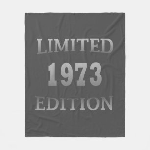 Born in 1973 birthday limited edition fleece blanket