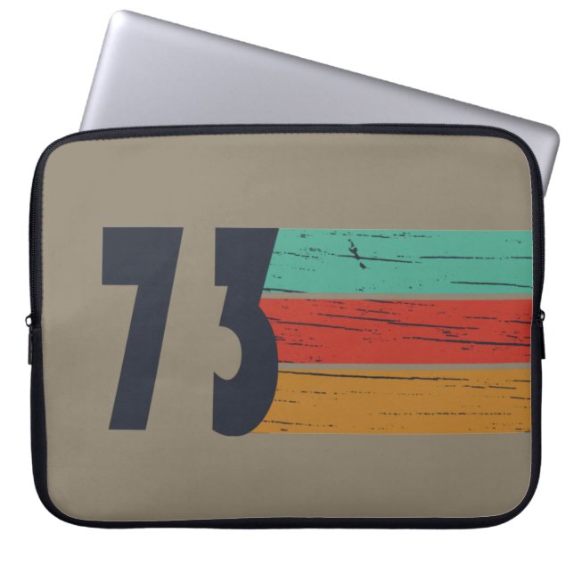 Born in 1973 classic retro laptop sleeve (Front)