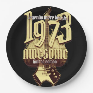born in 1973 rocks paper plate