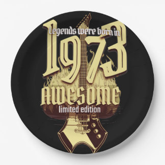 born in 1973 rocks paper plate