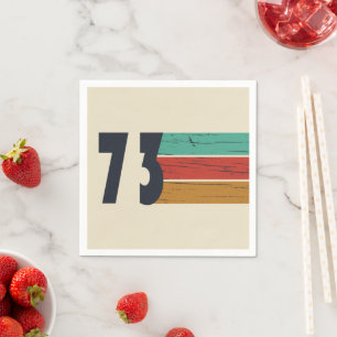 born in 1973 vintage birthday  napkin