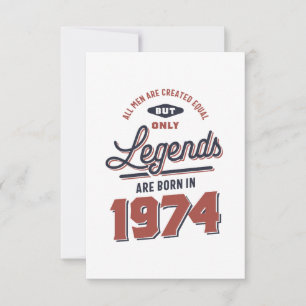 Born in 1974 Birthday RSVP Card