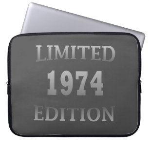 Born in 1974 Elegant Modern Birthday Gift Laptop Sleeve