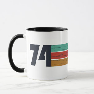 Born in 1974 simple elegant vintage birthday mug