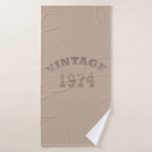 Born in 1974 vintage 50th birthday bath towel