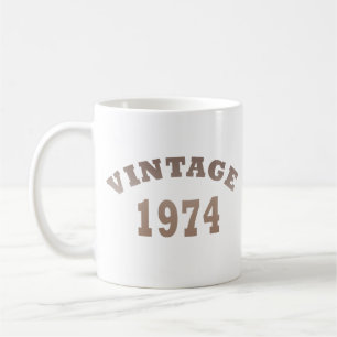 Born in 1974 vintage birthday gift coffee mug