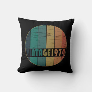 Born in 1974 vintage birthday gift cushion