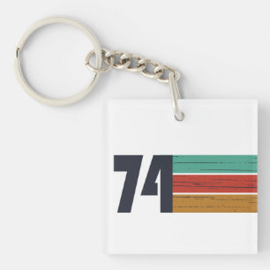 born in 1974 vintage birthday gift key ring