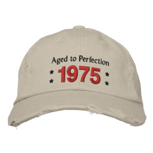 Born in 1975 AGED TO PERFECTION 40th Birthday V2G Embroidered Hat