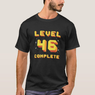 Born In 1975 Level 46 Complete 46Th Birthday Retro T-Shirt