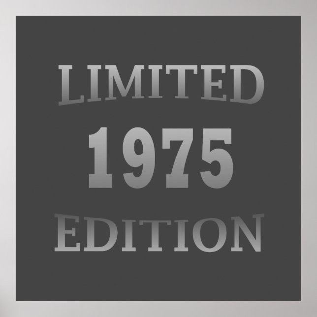 born in 1975 limited edition 50th poster (Front)