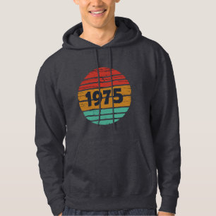 Born in 1975 vintage 50th birthday gift hoodie