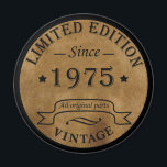 Born in 1975 vintage 50th birthday gift magnet<br><div class="desc">Make your birthday special with this unique design. Add a touch of sophisticated elegance to your birthday celebration with our exquisite, one-of-a-kind designs. These graphics bring sophistication and originality to any product, creating a memorable and stylish gift. They are perfect for those who appreciate a touch of timeless glamour on...</div>