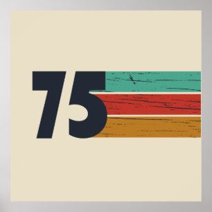 Born in 1975 vintage 50th birthday gift poster