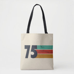 Born in 1975 vintage 50th birthday gift tote bag